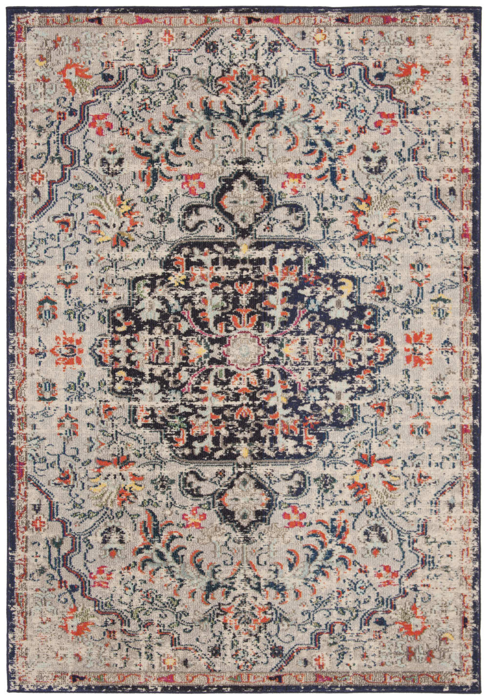 Tapis de transition en polypropylène beige/noir, 160 x 229 cm