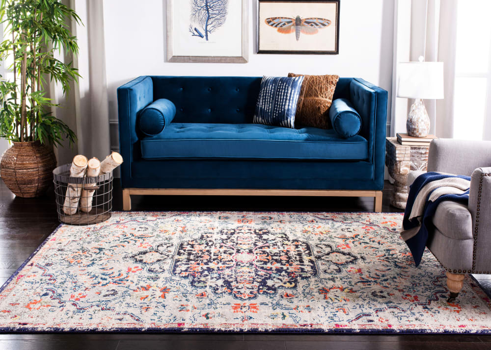 Tapis de transition en polypropylène beige/noir, 160 x 229 cm — vue 3