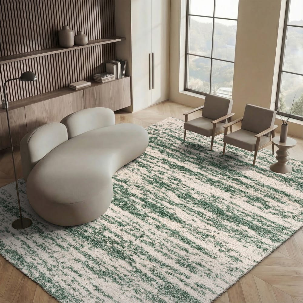 Tapis en polypropylène blanc/vert, 183 x 274 cm — vue 3