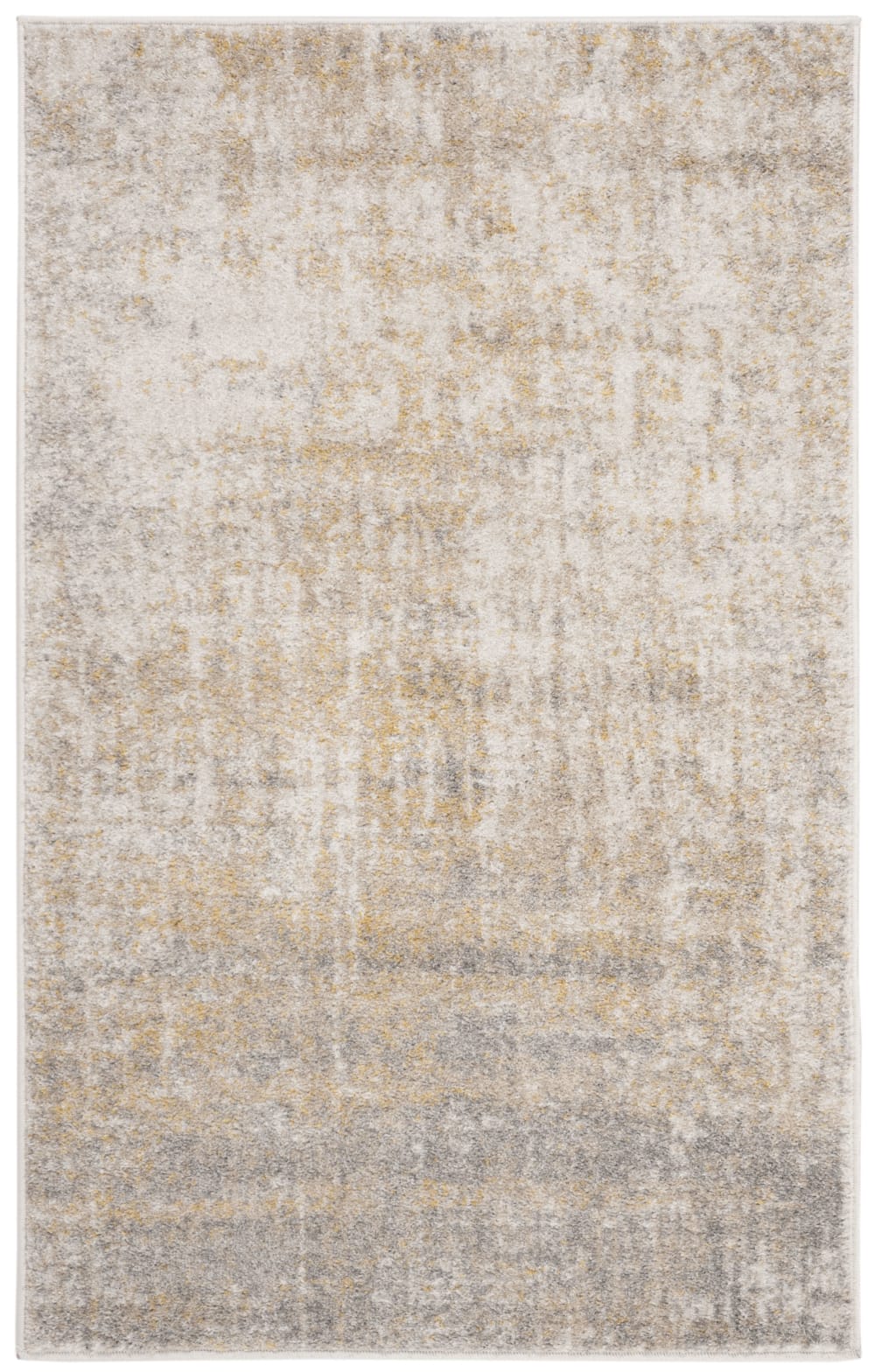 Tapis moderne en polypropylène beige/or, 91 x 152 cm