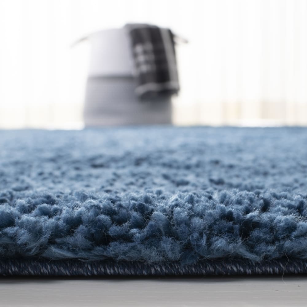 Tapis en polypropylène bleu, 201 x 201 cm — vue 4