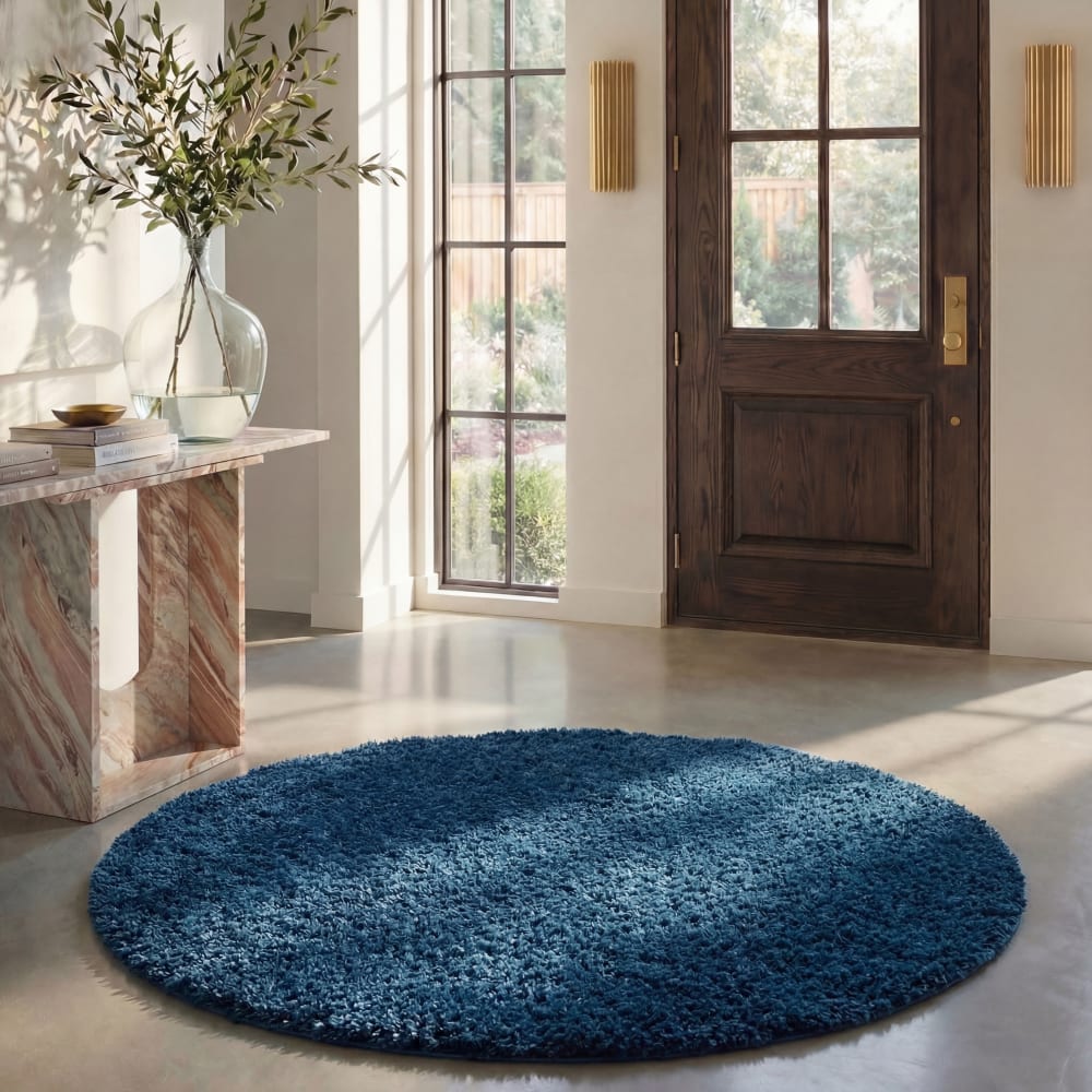 Tapis en polypropylène bleu, 201 cm — vue 3