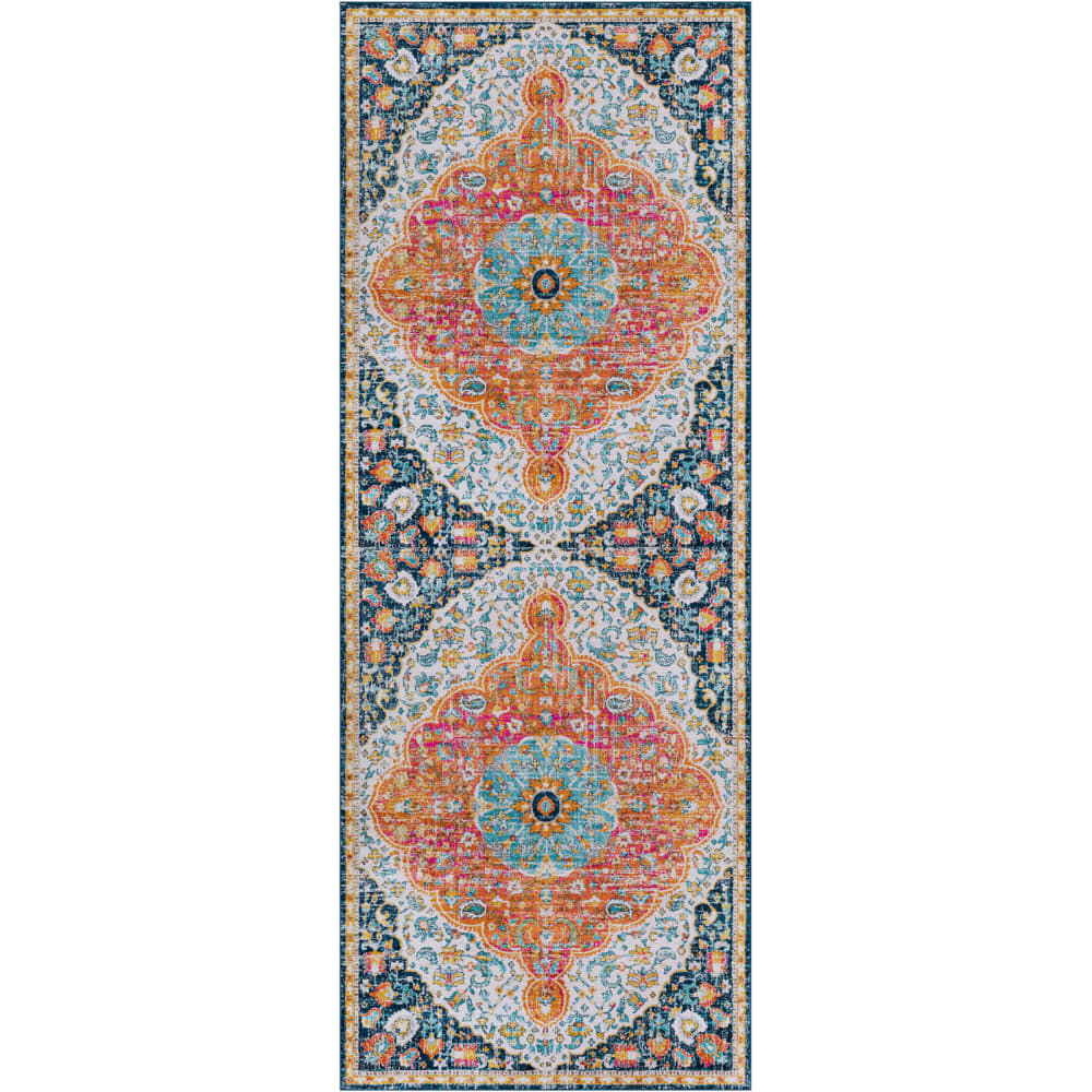 Tapis de Couloir Vintage Oriental Multicolore/Orange 80x220