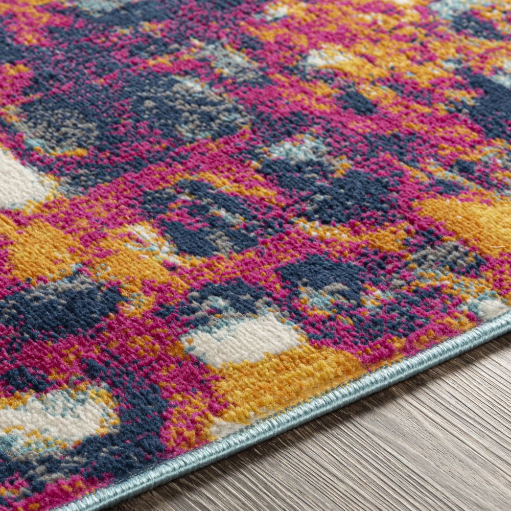 Tapis de couloir abstrait moderne multicolore/jaune 80x220 — vue 4