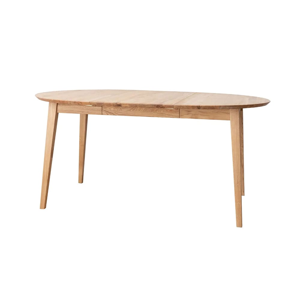 Feldmann-Wohnen Esstisch ausziehbar aus Massivholz, 110-160x110x74,5cm, eiche natur style modern Braun