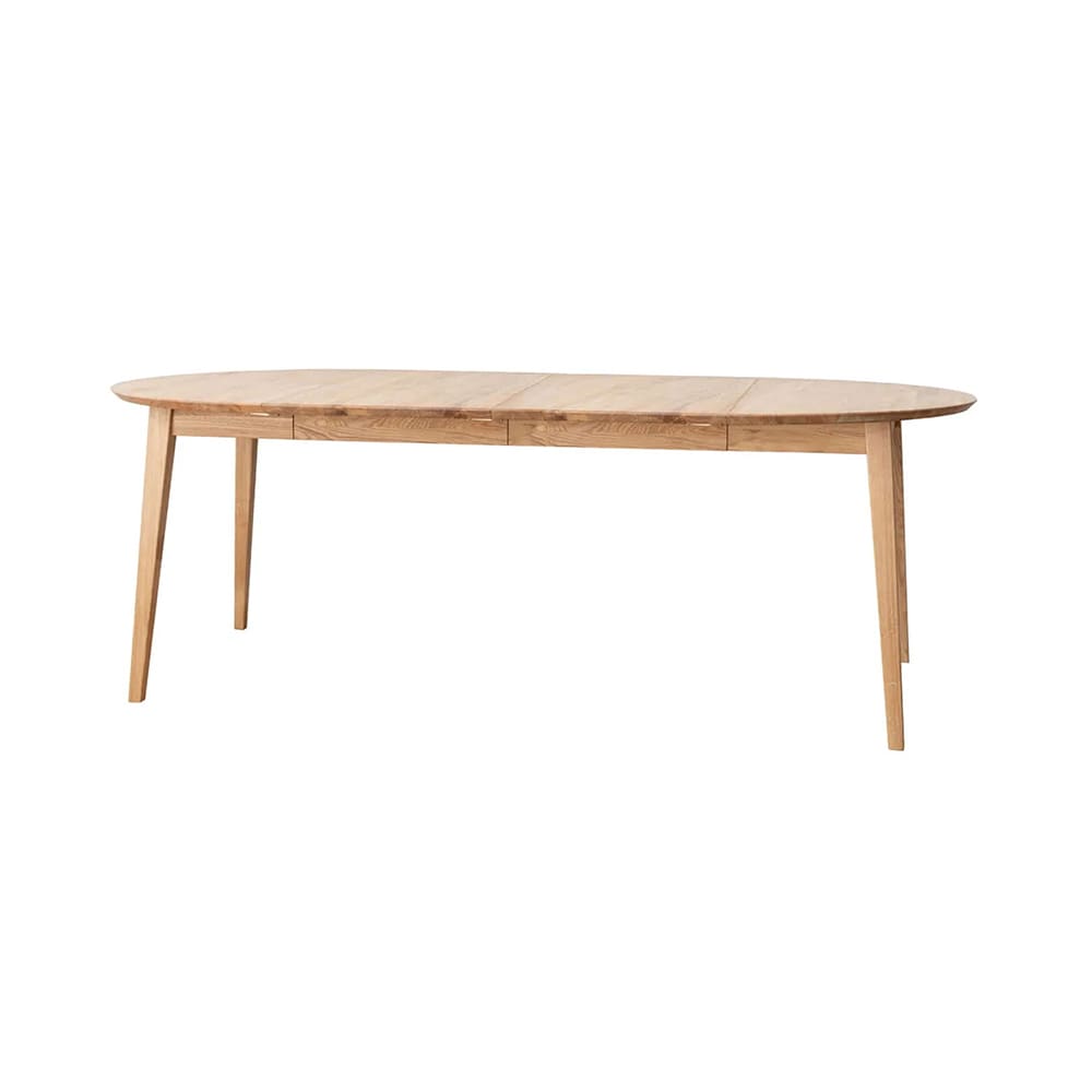 Feldmann-Wohnen Esstisch ausziehbar aus Massivholz, 110-210x110x74,5cm, eiche natur style modern Braun
