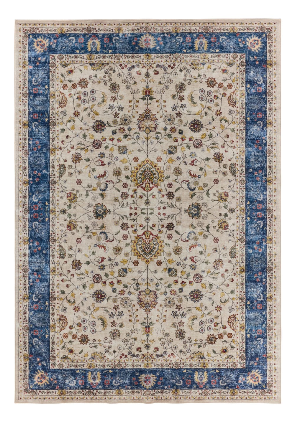 Tapis vintage oriental bleu 120x160 cm