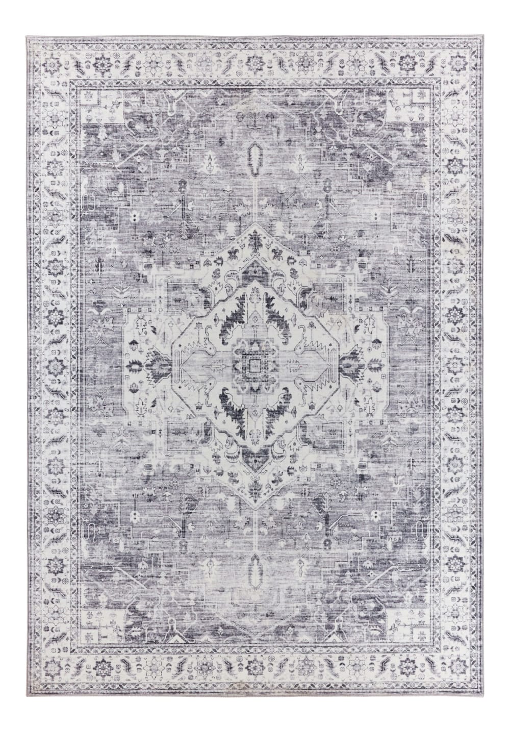 Tapis vintage oriental - gris