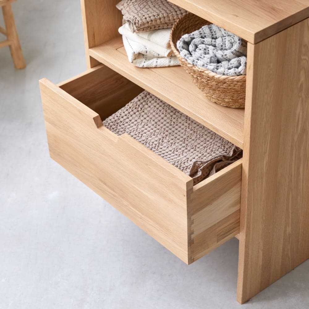 Aufbewahrungsmöbel aus massiver Eiche, 60 cm - Maisons Du Monde