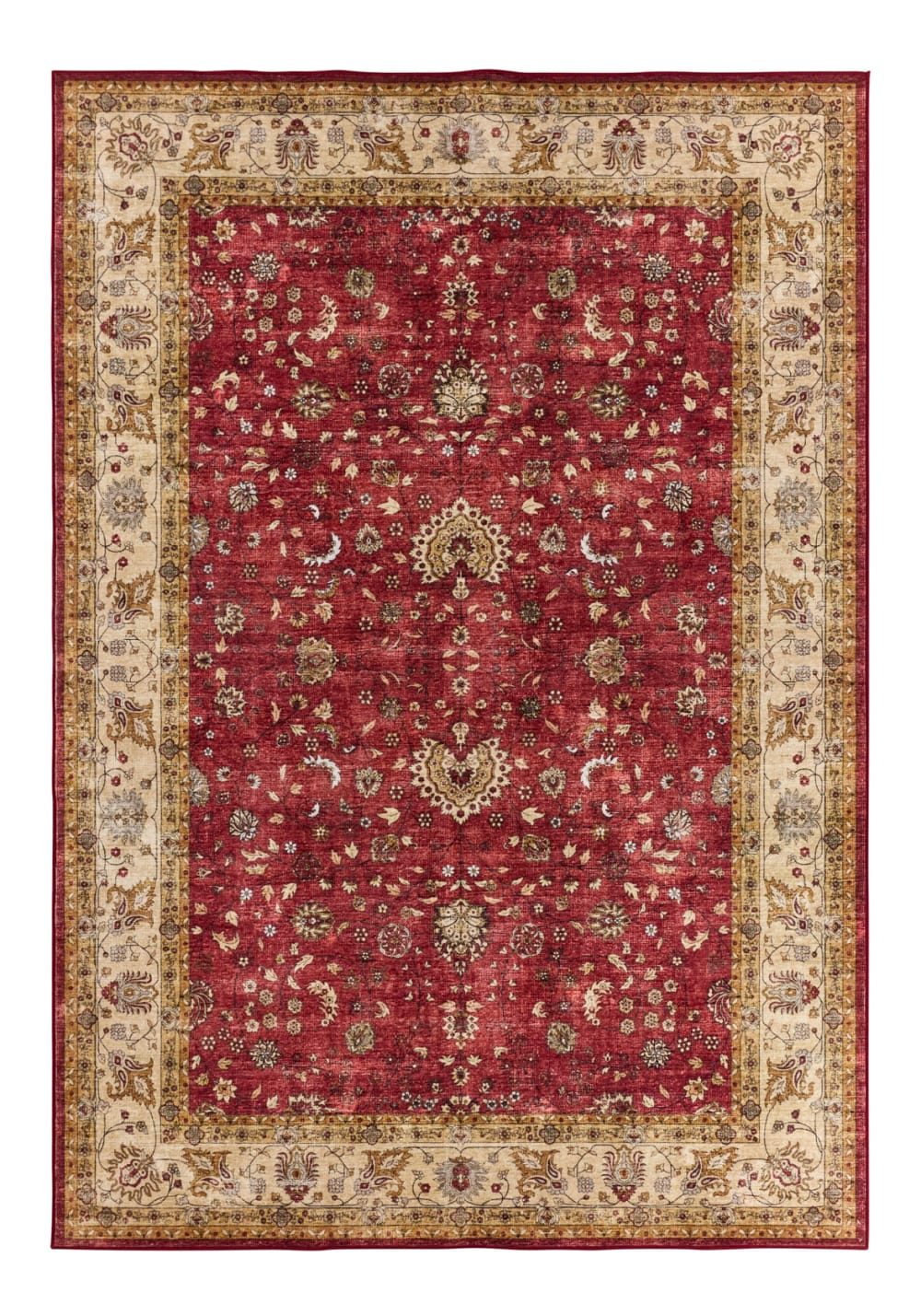 Nazar Vintage-Teppich orientalisch rot 160x220 cm - Pes - Polyester