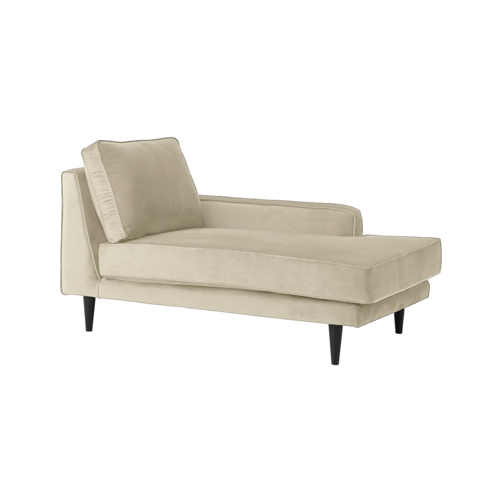 Méridienne tissu velours p150 ecru — Beyit