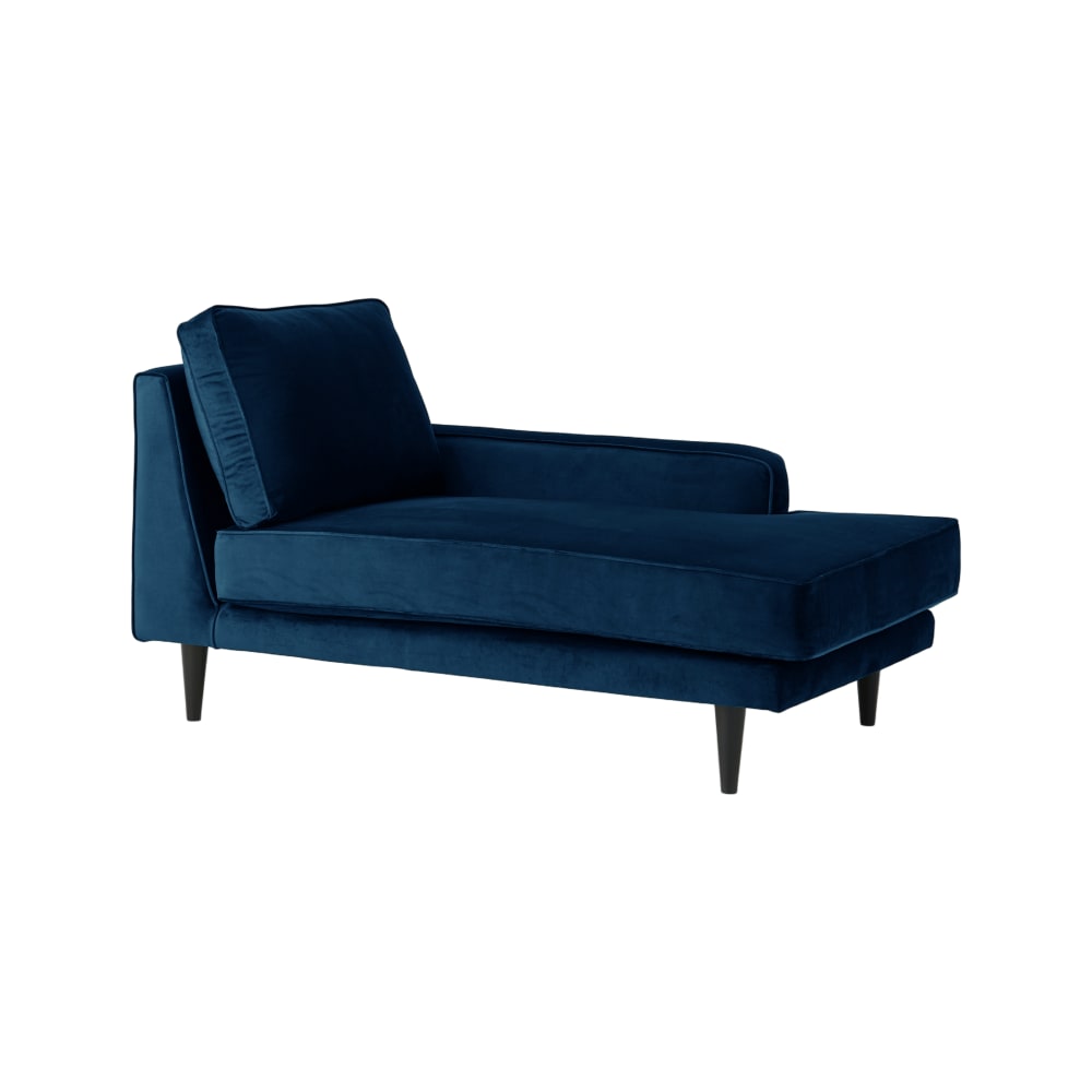 Méridienne tissu velours p150 bleu — Beyit