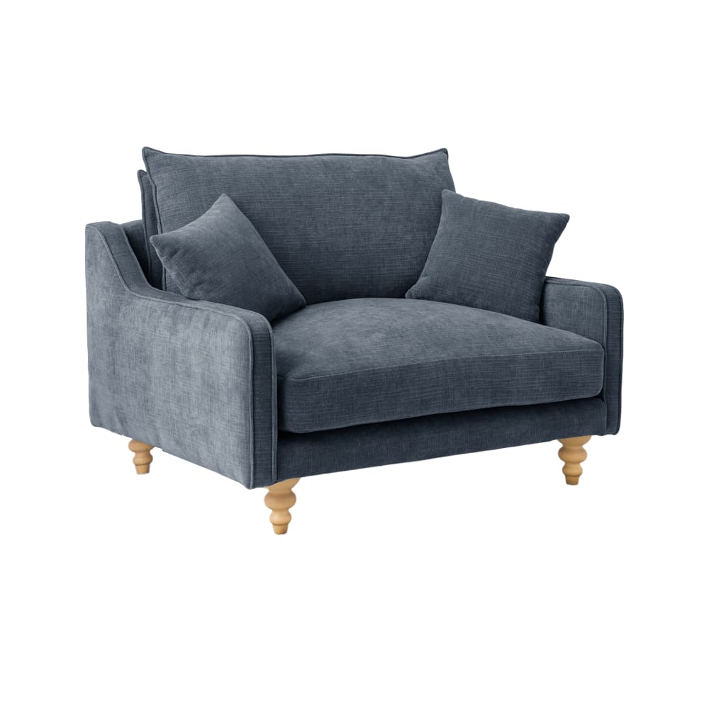 Fauteuil tissu xl bleu — Beyit