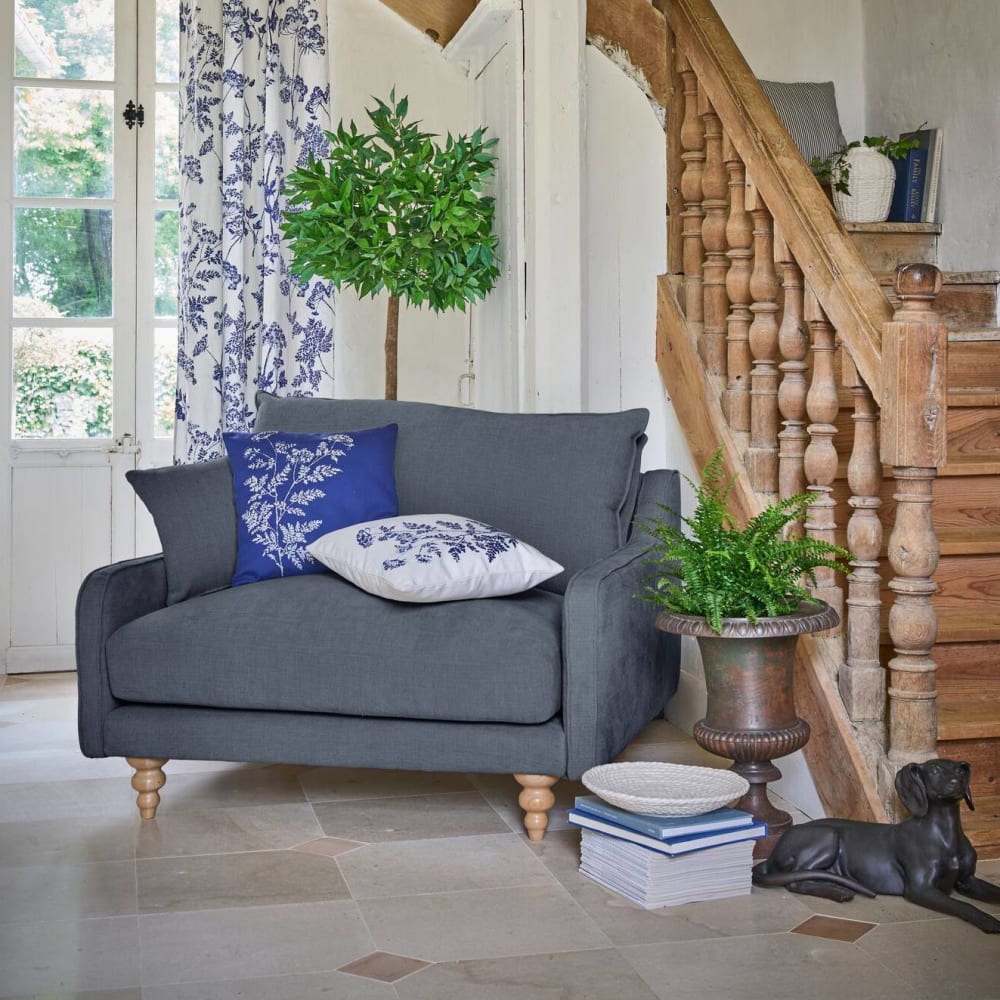 Fauteuil tissu xl bleu