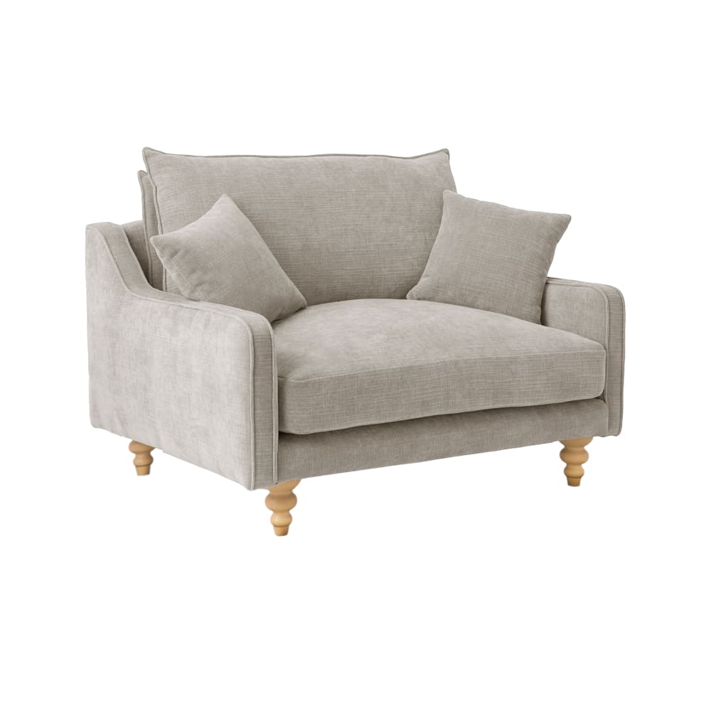 Fauteuil tissu XL grège