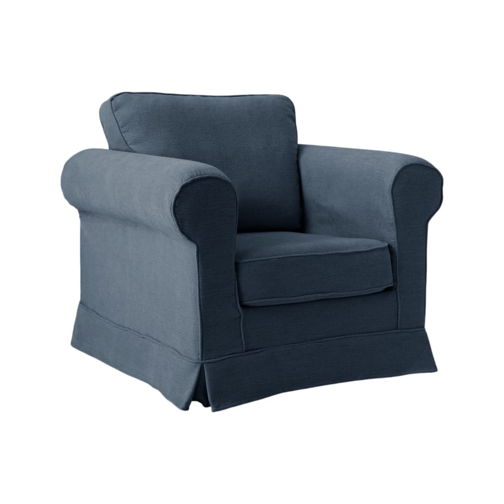 Fauteuil en tissu h 85 bleu — Beyit