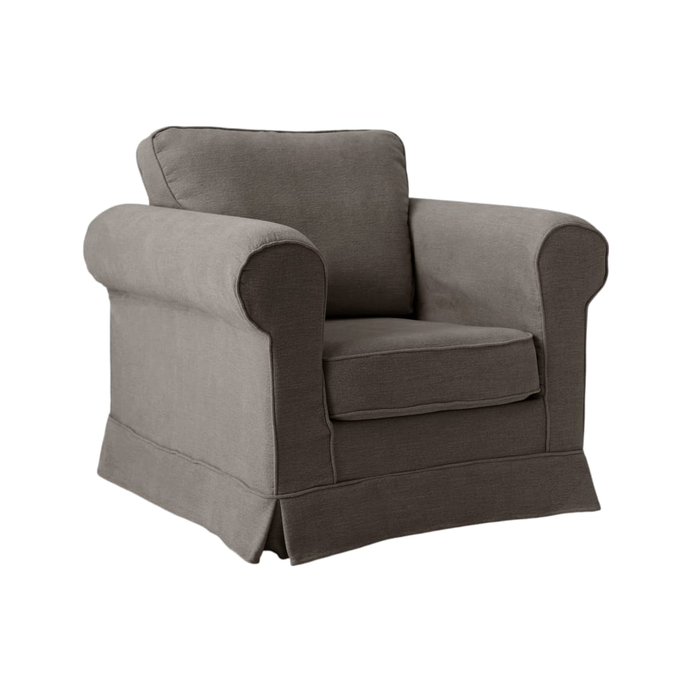 Fauteuil en tissu h 85 gris souris — Beyit