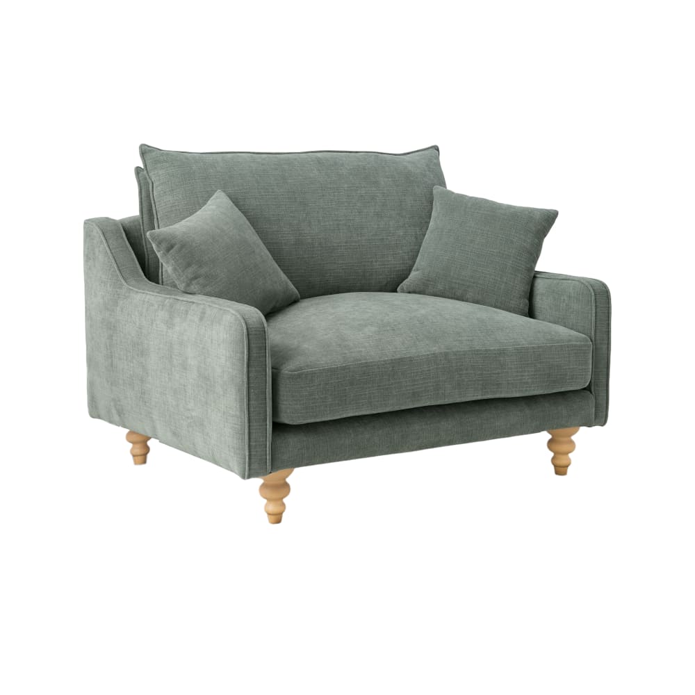 Fauteuil tissu xl vert d'eau — Beyit