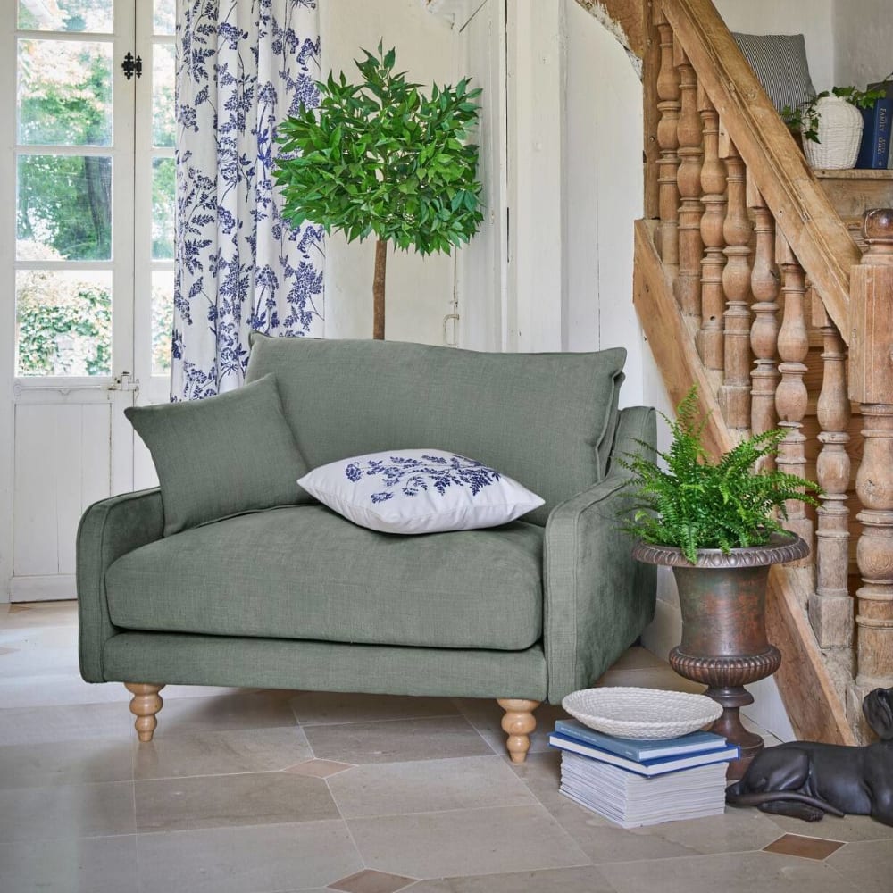 Fauteuil tissu xl vert d'eau