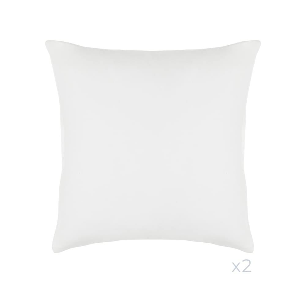 Lot de 2 protège oreillers coton blanc 60 x 60 cm