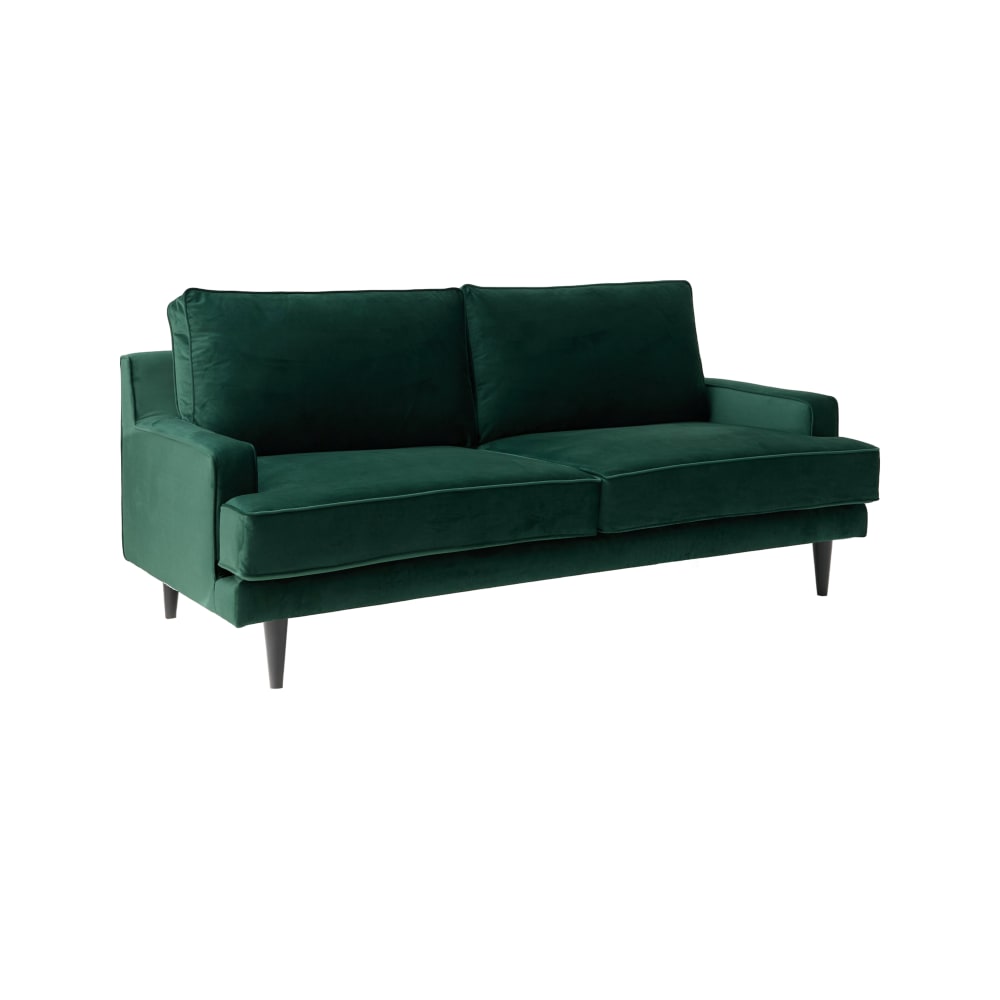 Canapé velours 2 places vert emeraude