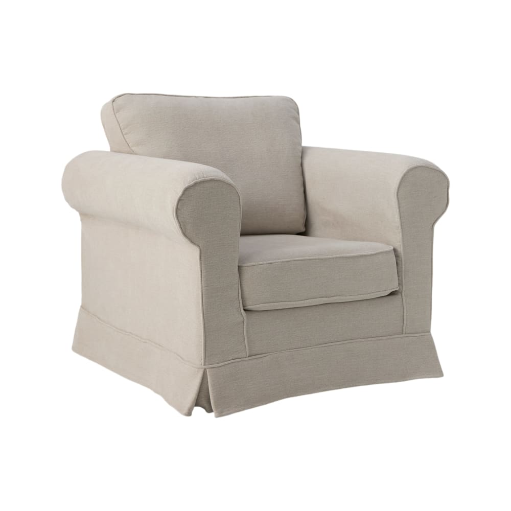 Fauteuil en tissu h 85 beige — Beyit