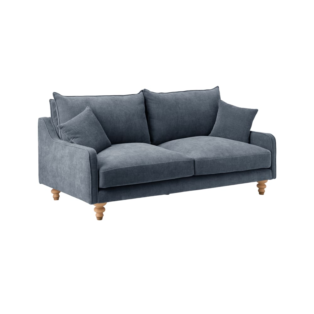 Canapé en tissu 3 places bleu