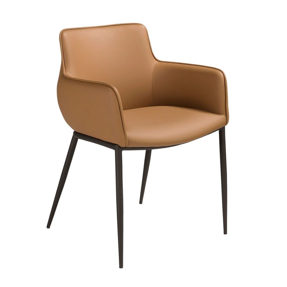 Chaise similicuir marron