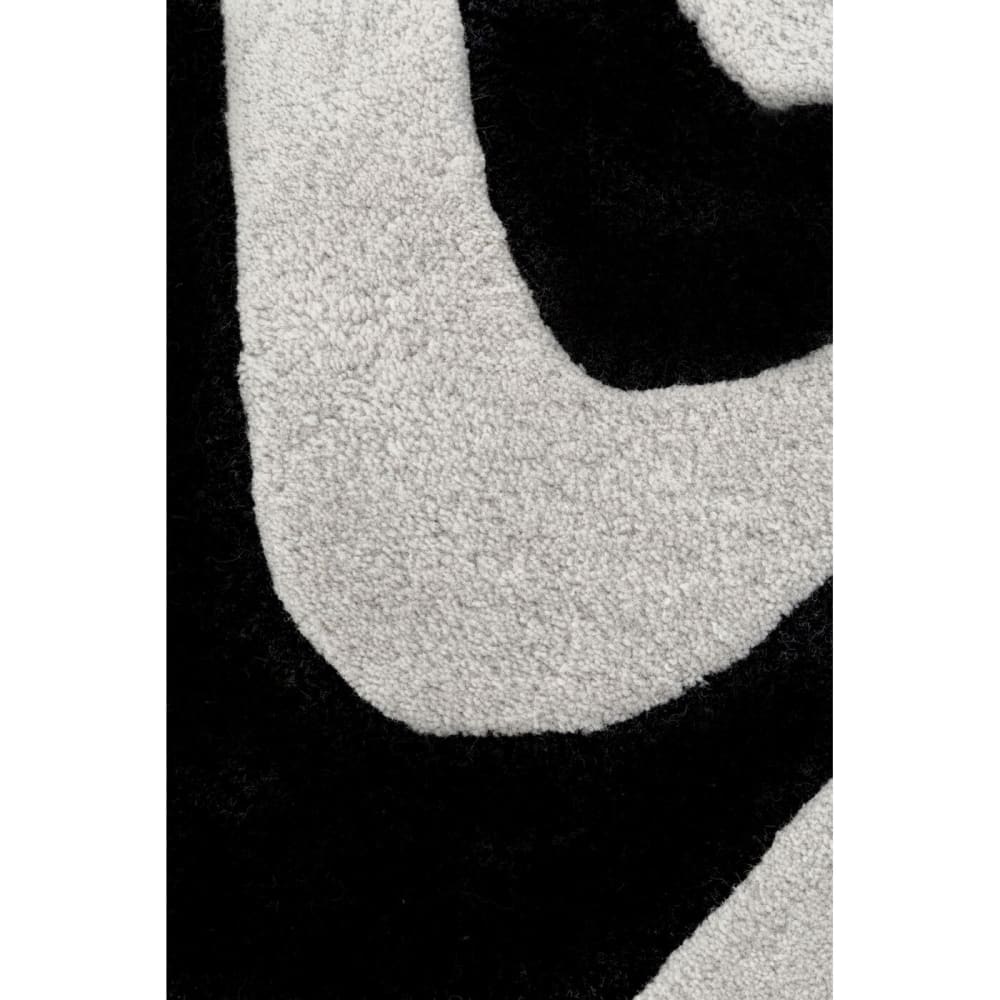Tapis en laine noire et blanche 240x170 — vue 4