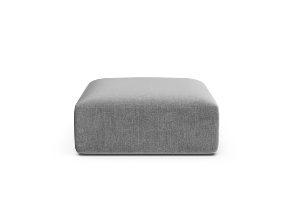 pouf en velours gris
