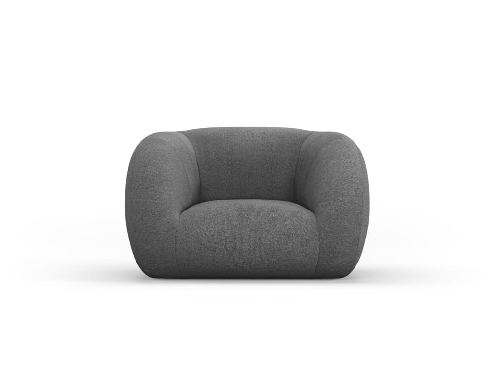 fauteuil en bouclé gris