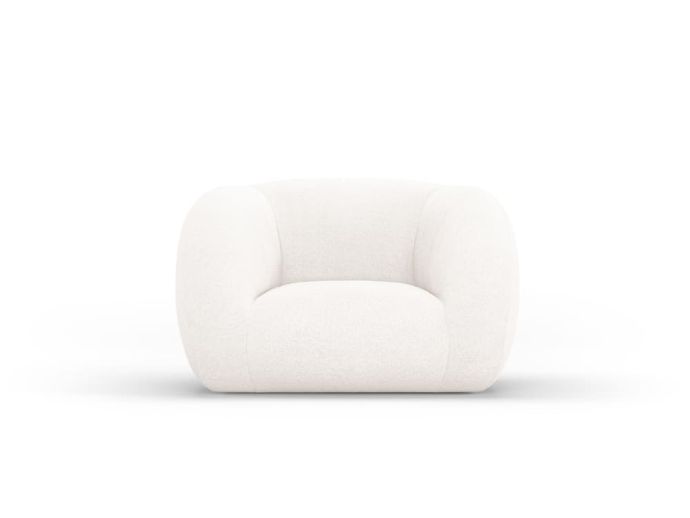 fauteuil en bouclé blanc