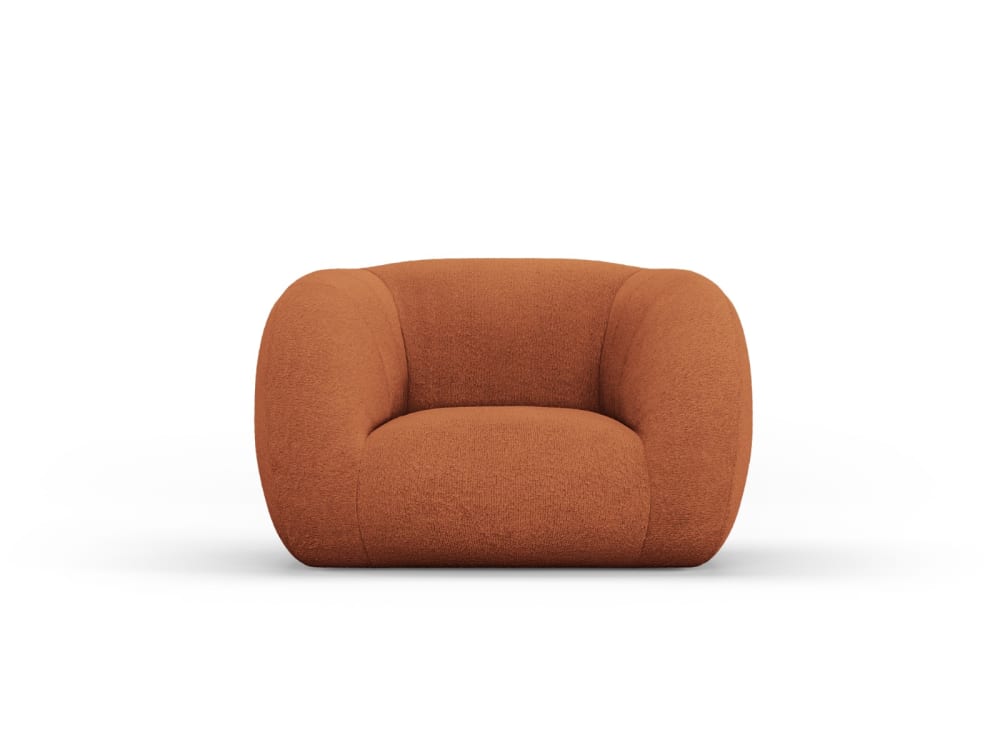 fauteuil en bouclé marron
