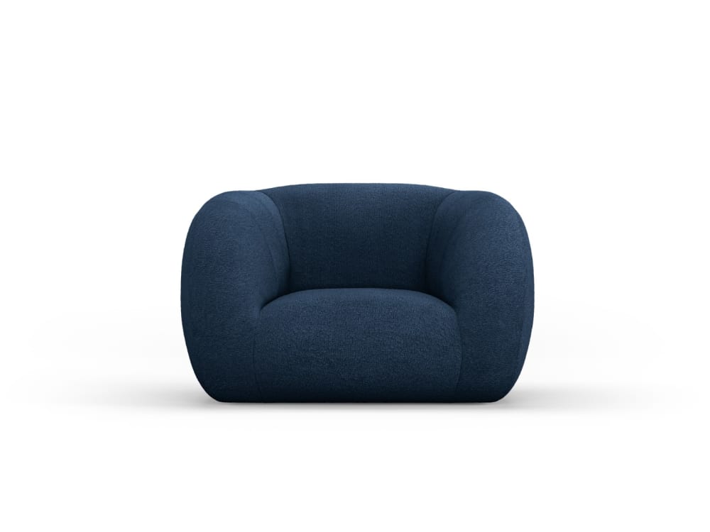 fauteuil en bouclé bleu