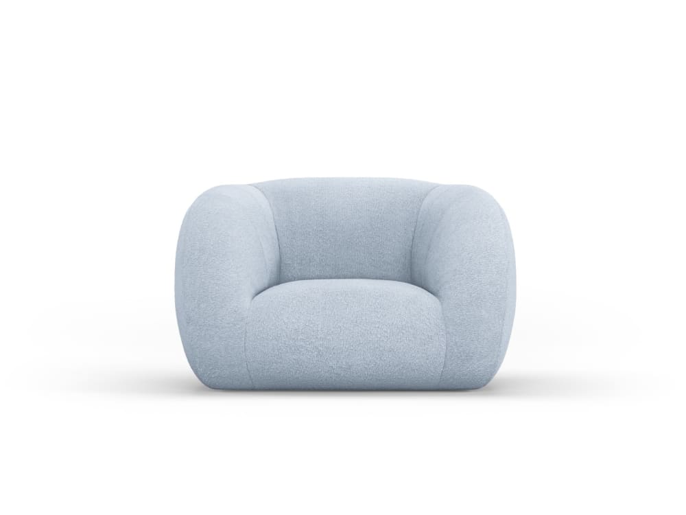 fauteuil en bouclé bleu