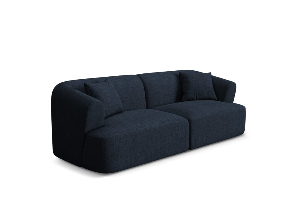 Canapé modulable 3 places en tissu structurel bleu roi