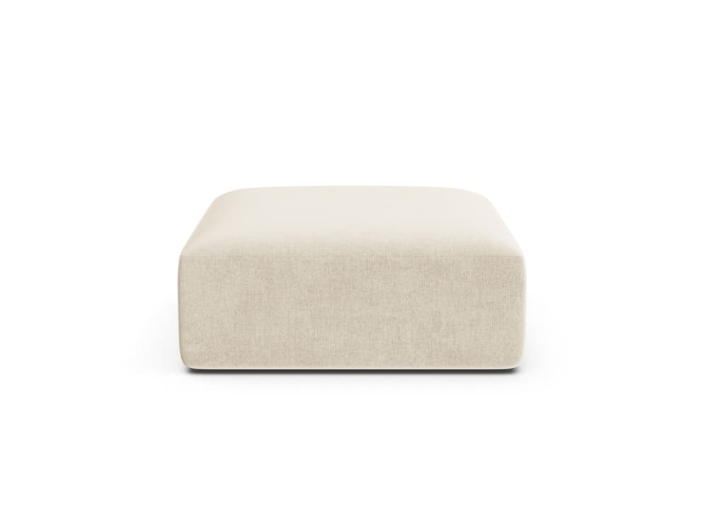 pouf en velours beige