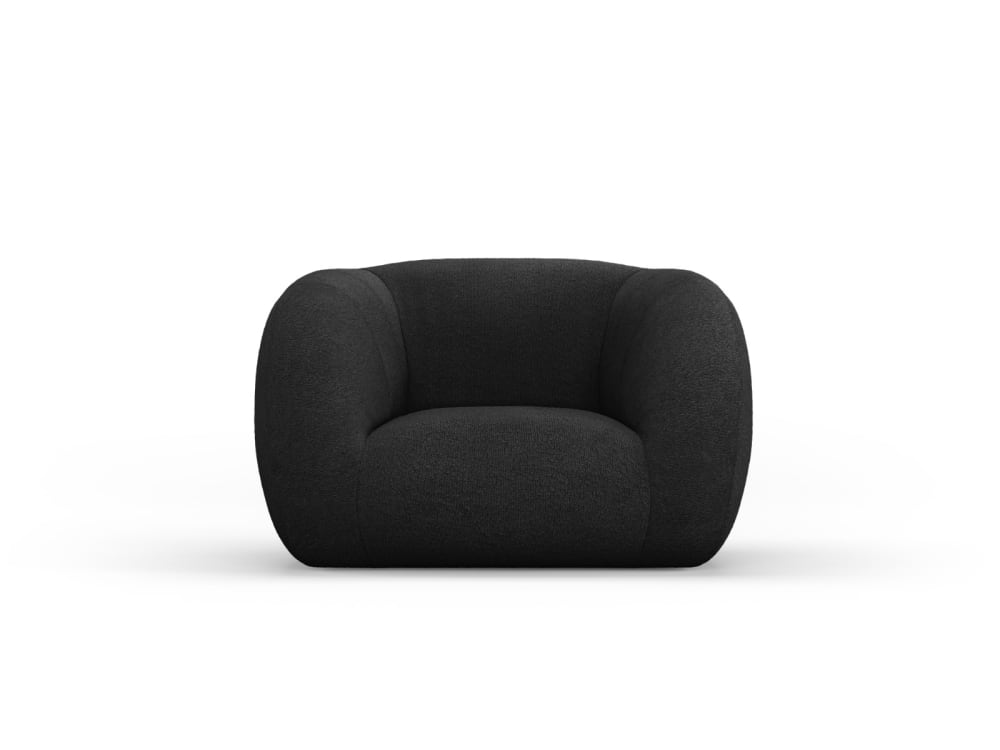 fauteuil en bouclé noir