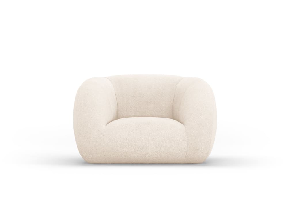 fauteuil en bouclé beige