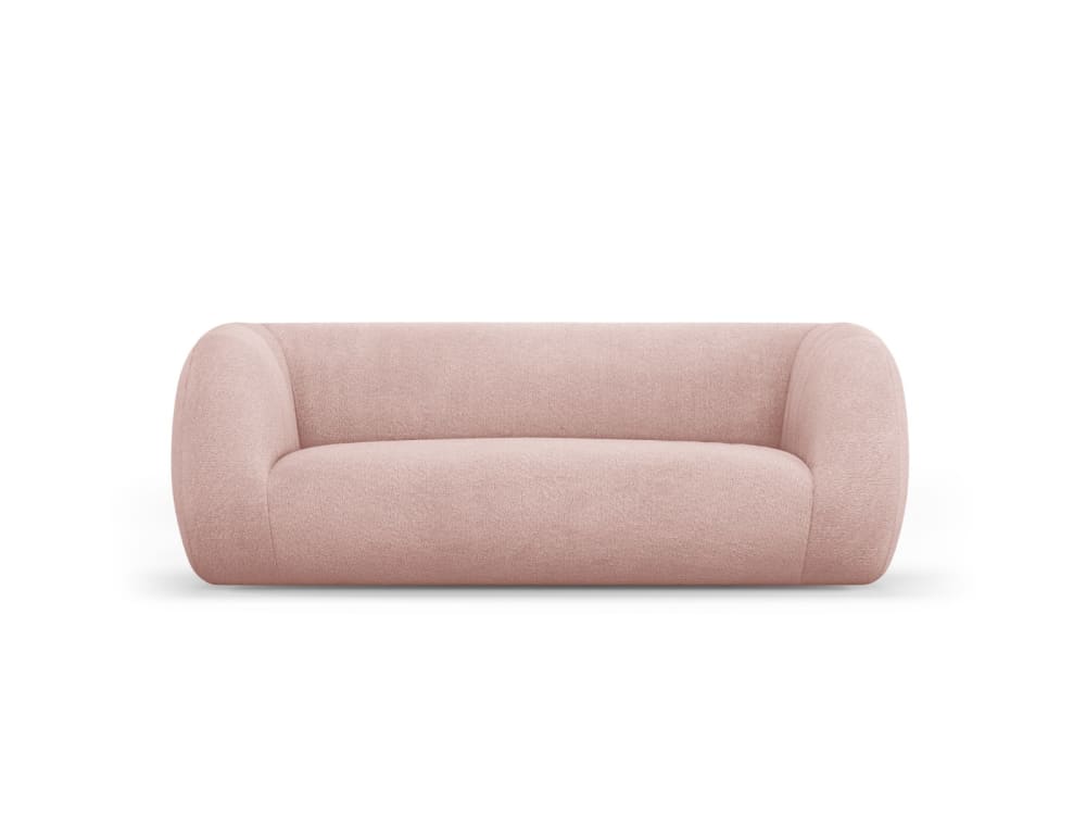 Canapé 2 places en bouclé rose poudré Canapé 2 places en bouclé rose poudré