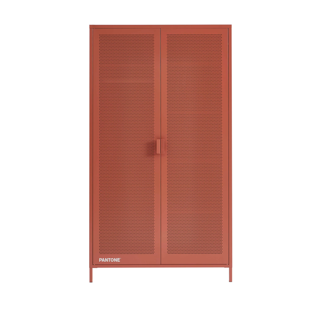 Armoire métal terracotta 2 portes