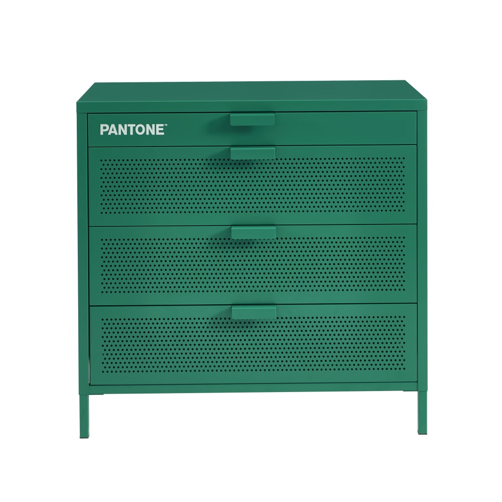 Commode 4 tiroirs métal émeraude 80cm