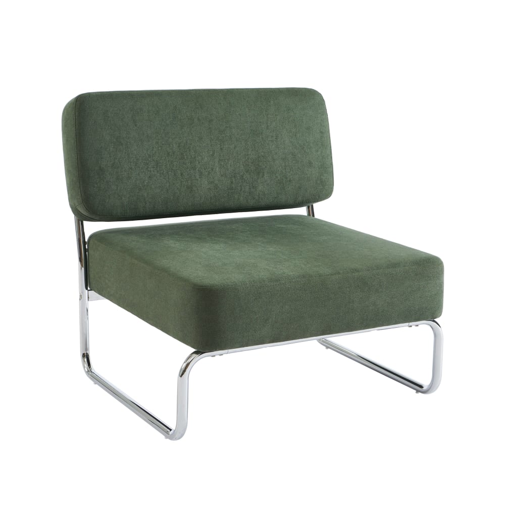 Fauteuil tissu vert