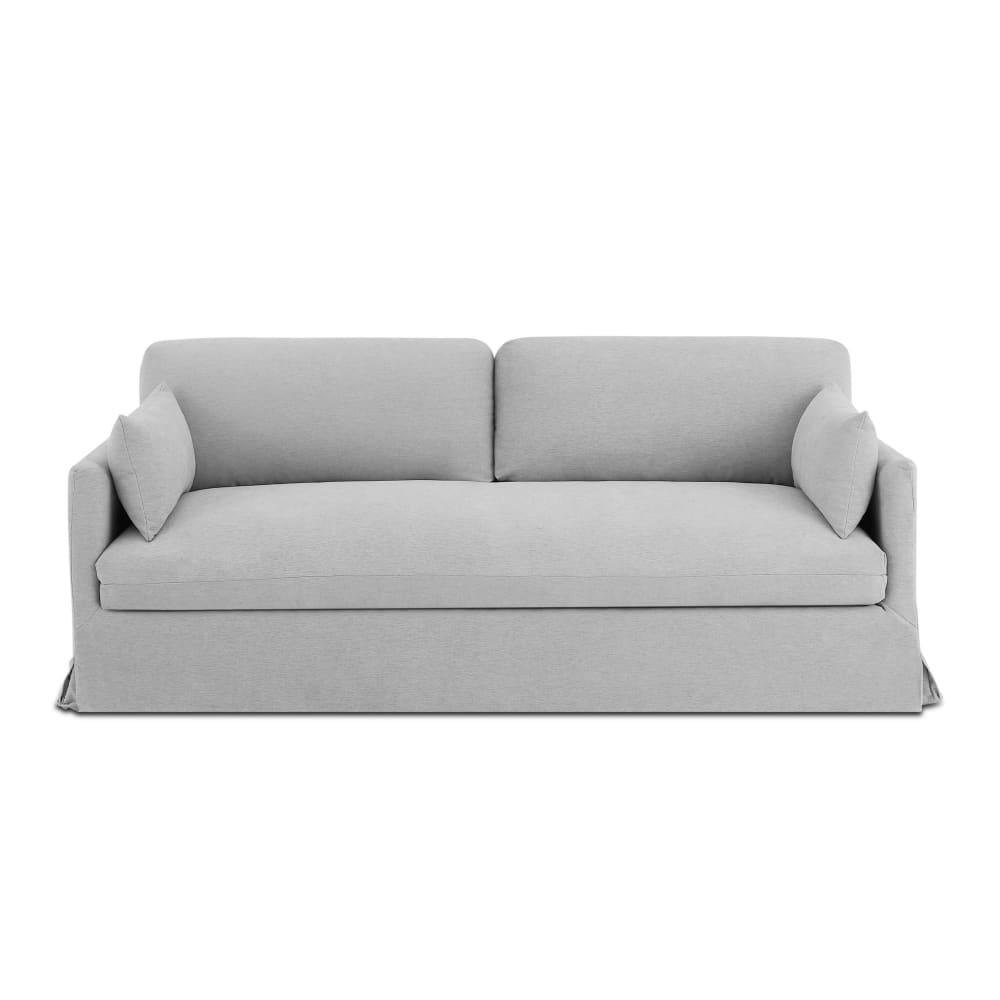 Canapé droit en tissu 3 places gris