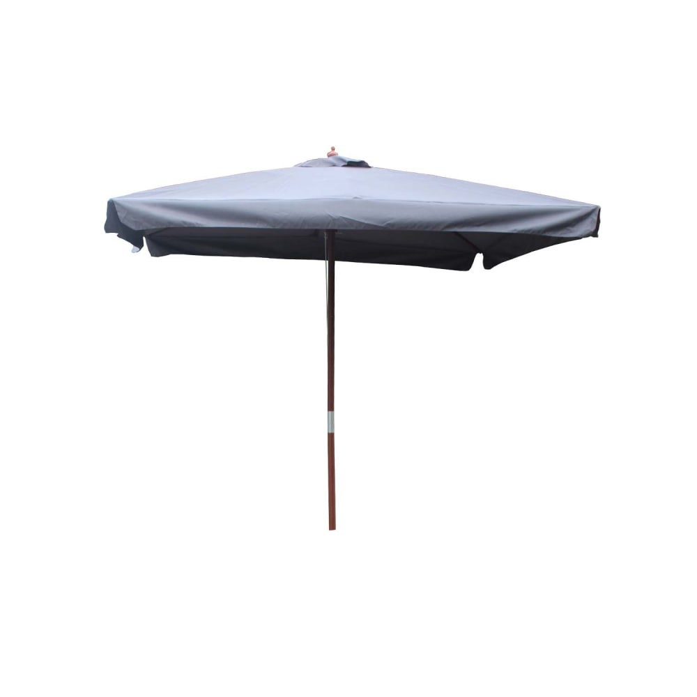 Parasol gris droit rond 3 x 3 m
