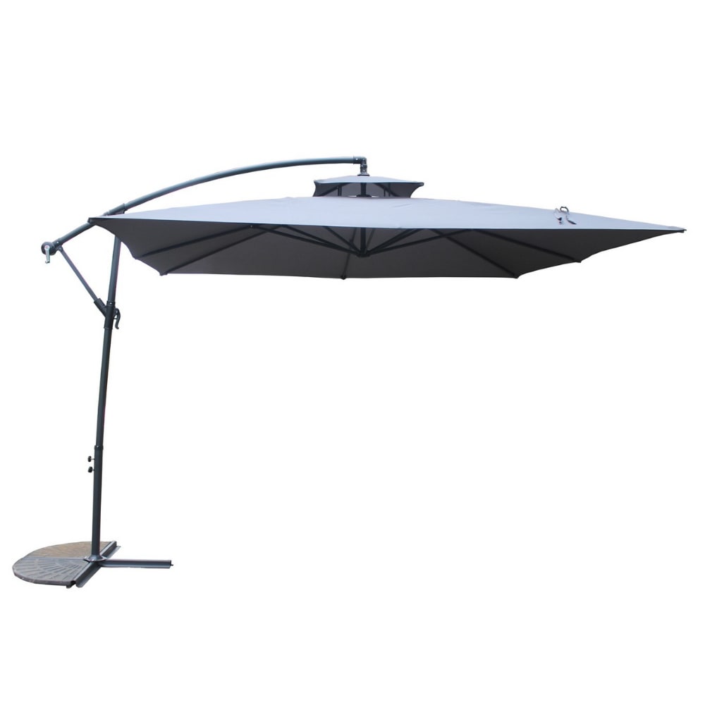 parasol  gris déporté