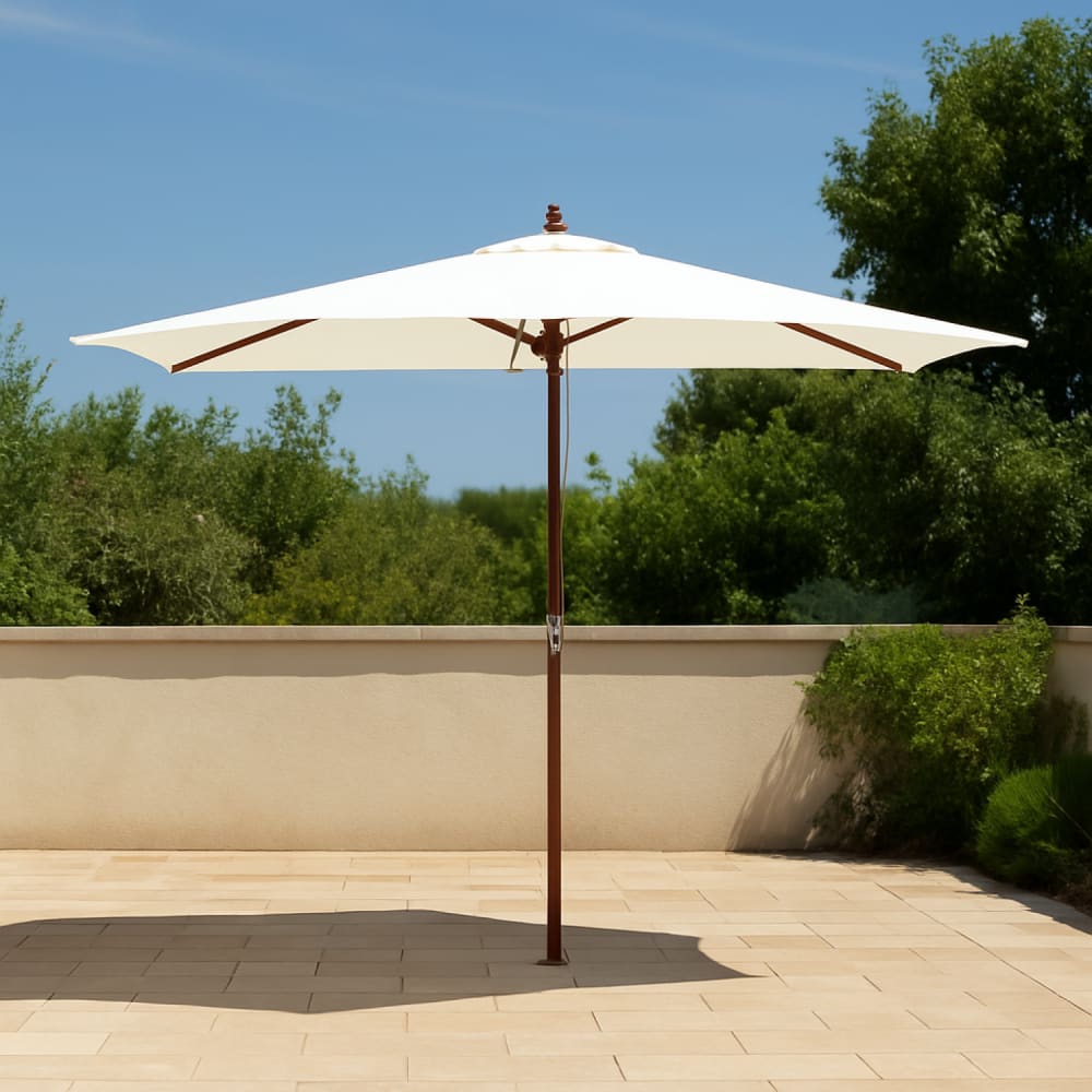 Parasol ecru rectangle 2,97 x 1,91 m - Maisons du Monde