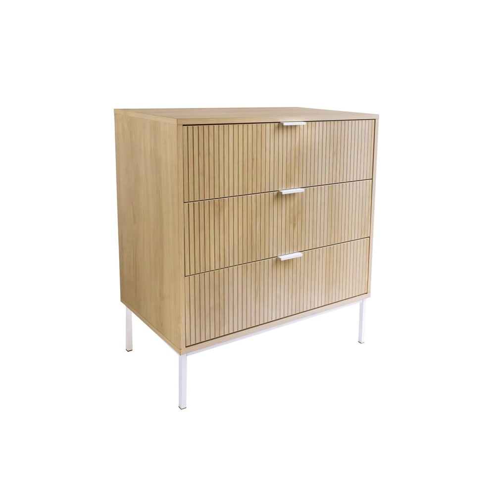 Box & beyond Kommode mit 3 Schubladen, Naturholz, 72 x 40 x 80 cm style modern Braun
