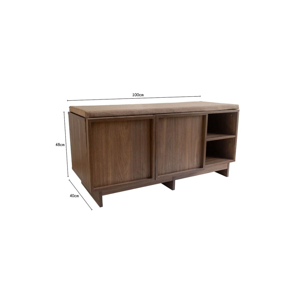 Banc d'entrée en bois 100 x 40 x 48 cm