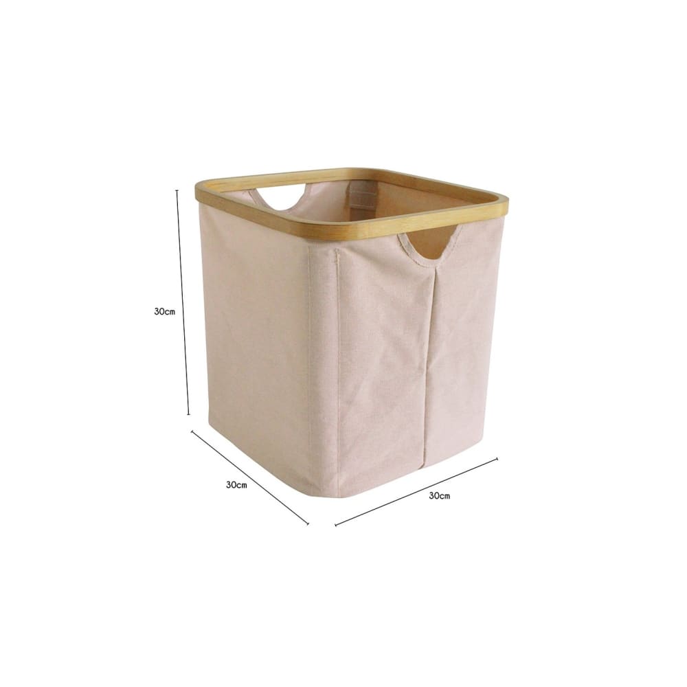 Set mit 6 Hyppolite Aufbewahrungskörben aus rosa Stoff, 30x30x30